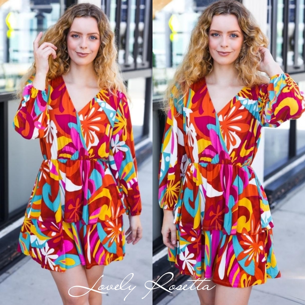 Vibrant Multicolor Floral Dress